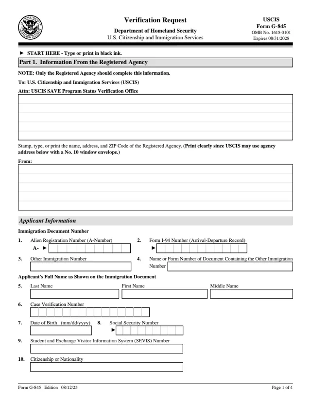 Page 1 of form G-845