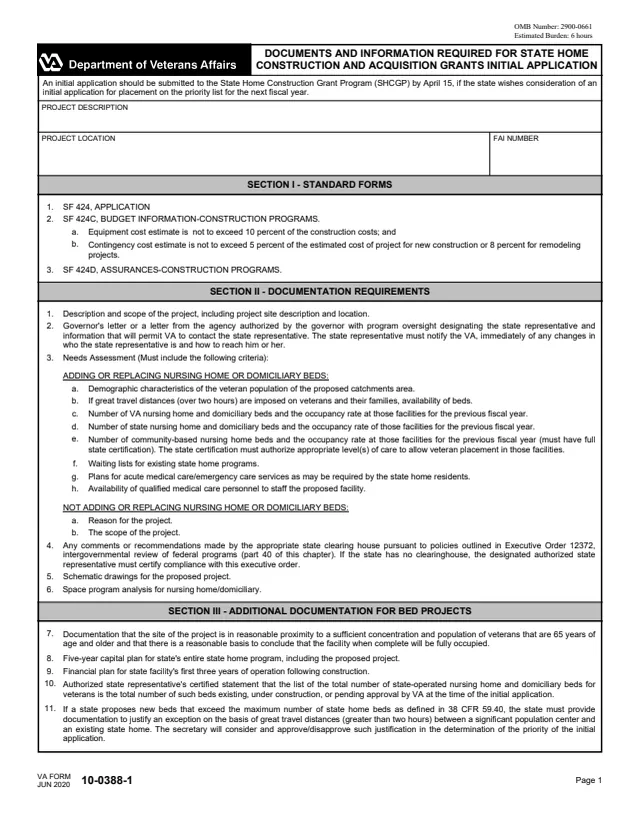 Page 1 of form 10-0388-1
