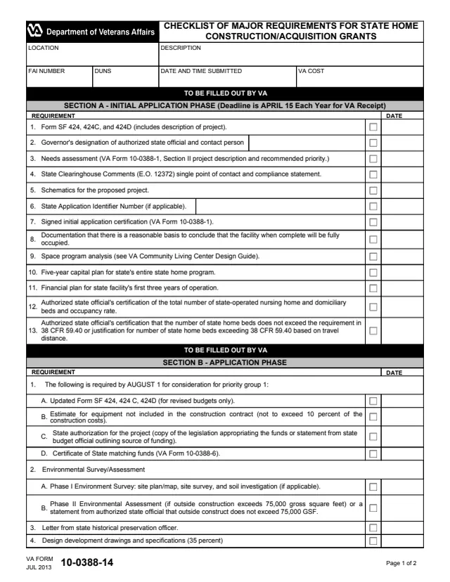 Page 1 of form 10-0388-14
