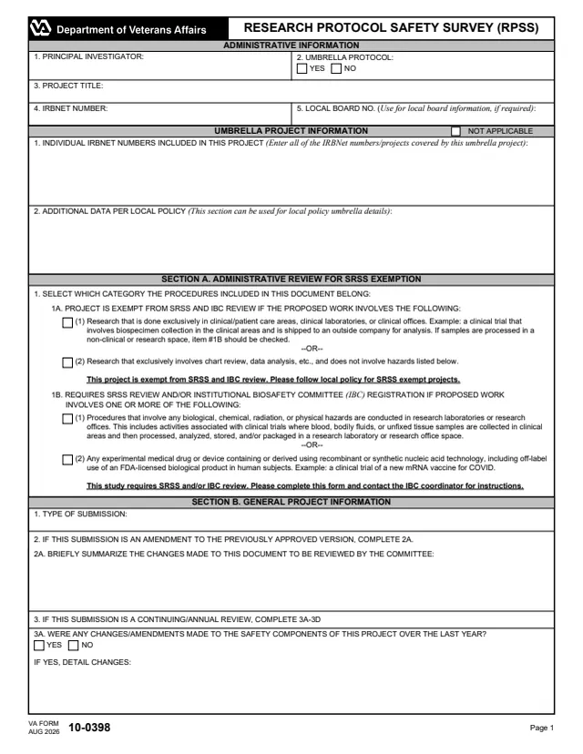 Page 1 of form 10-0398