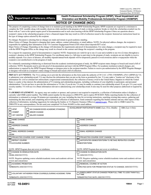 Page 1 of form 10-0491i