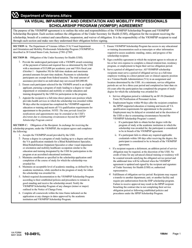 Page 1 of form 10-0491L