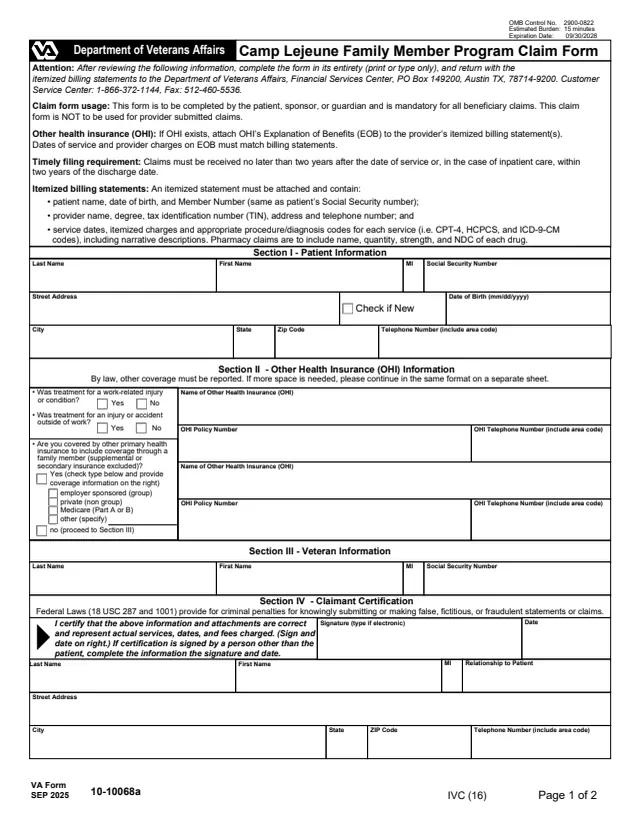 Page 1 of form 10-10068a