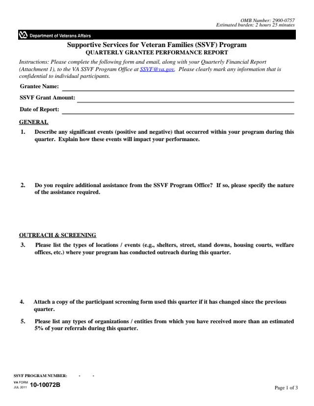 Page 1 of form 10-10072B