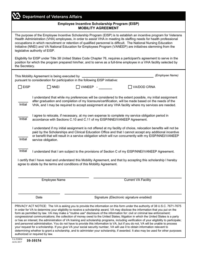 Page 1 of form 10-10154