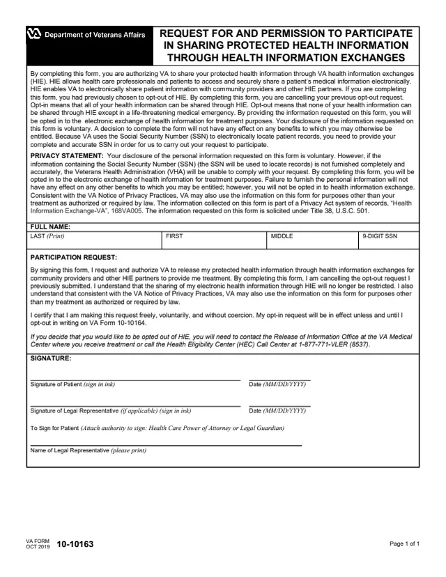 Page 1 of form 10-10163