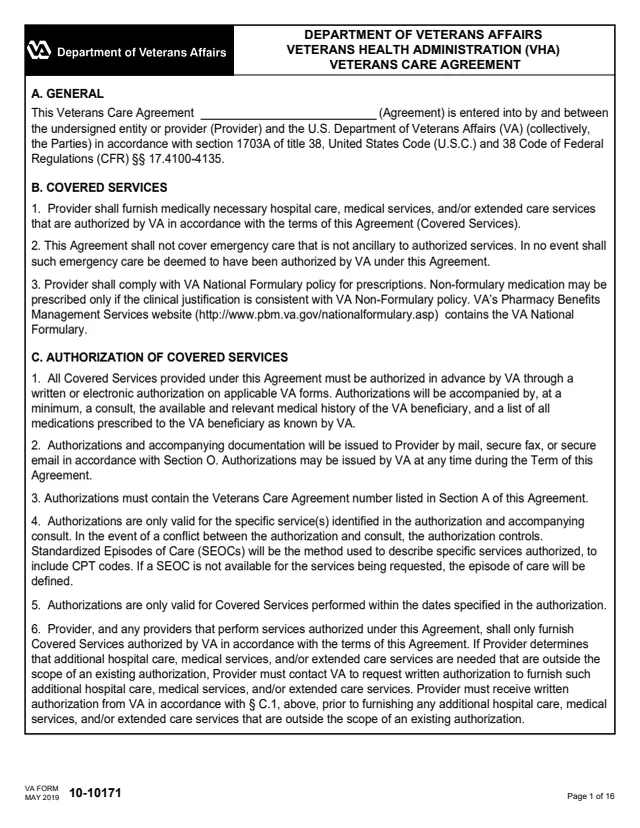 Page 1 of form 10-10171
