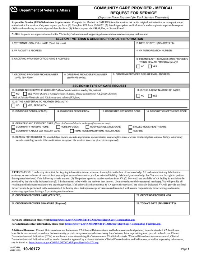 Page 1 of form 10-10172
