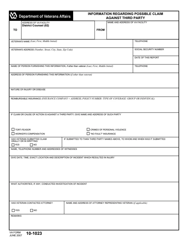 Page 1 of form 10-1023