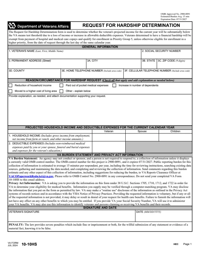 Page 1 of form 10-10HS