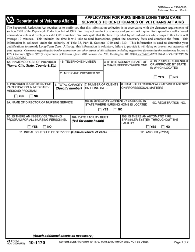 Page 1 of form 10-1170