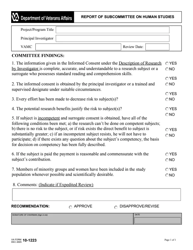 Page 1 of form 10-1223