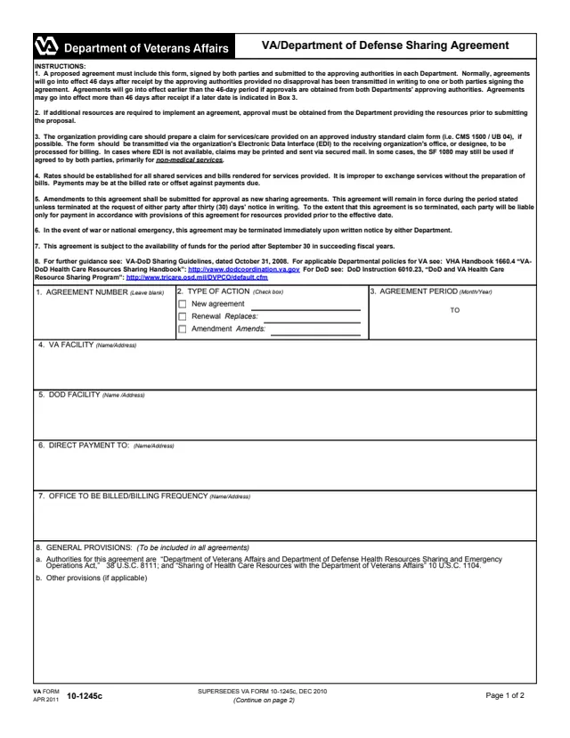 Page 1 of form 10-1245C