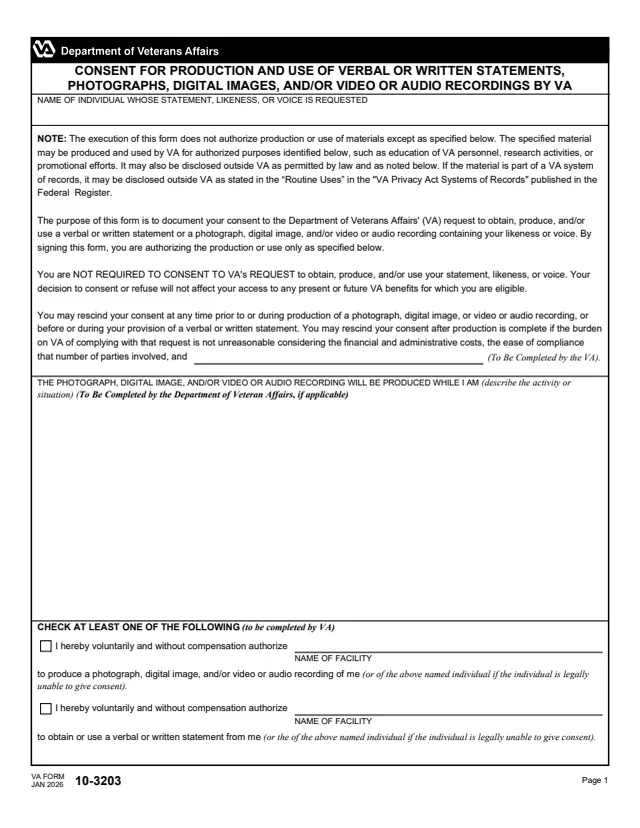 Page 1 of form 10-3203