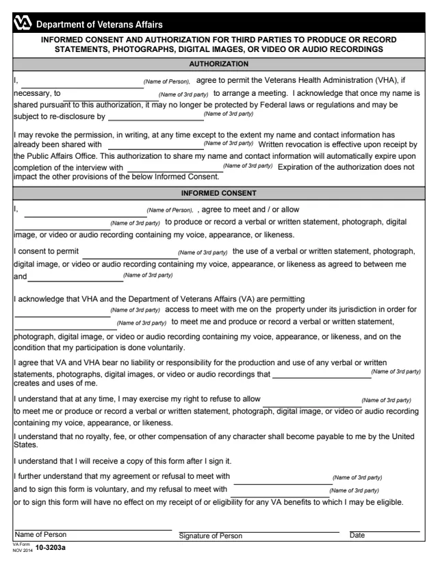 Page 1 of form 10-3203a