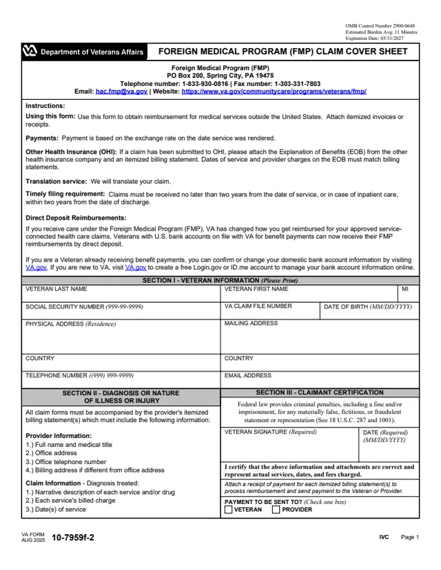Page 1 of form 10-7959f-2