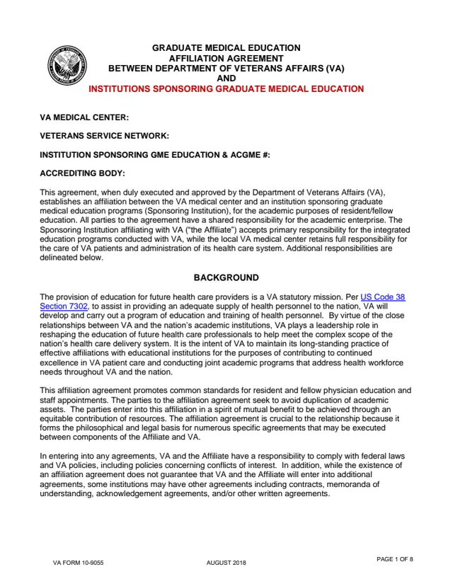 Page 1 of form 10-9055
