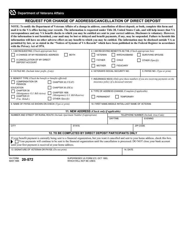 Page 1 of form 20-572