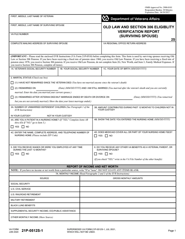 Page 1 of form 21P-0512s-1