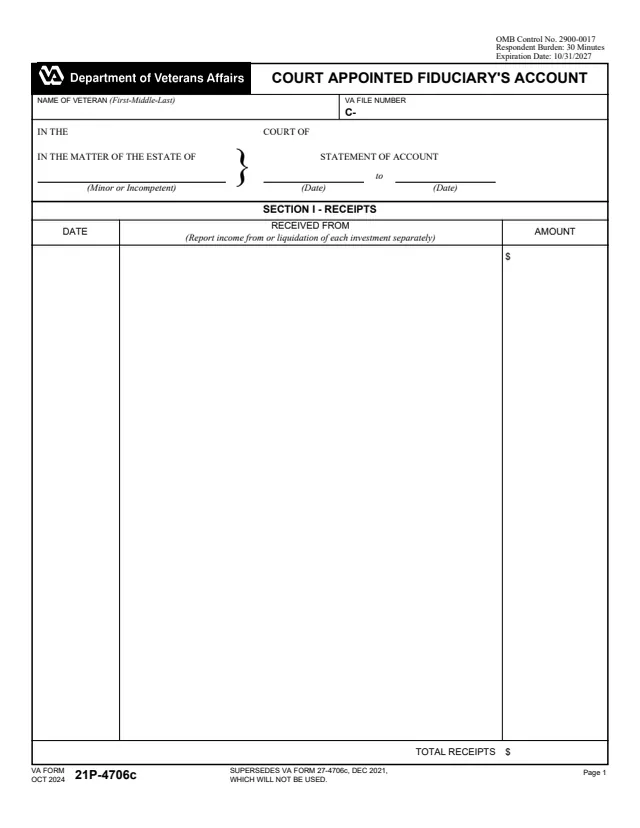 Page 1 of form 21P-4706c