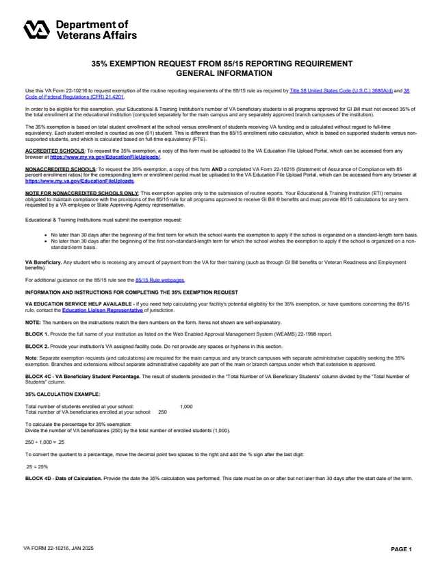 Page 1 of form 22-10216