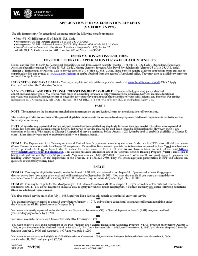 Page 1 of form 22-1990