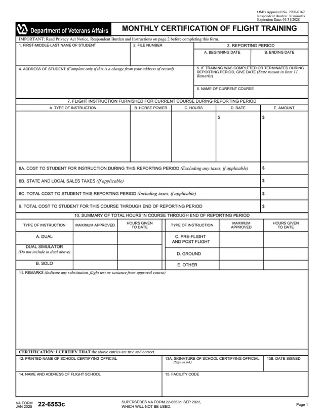Page 1 of form 22-6553c
