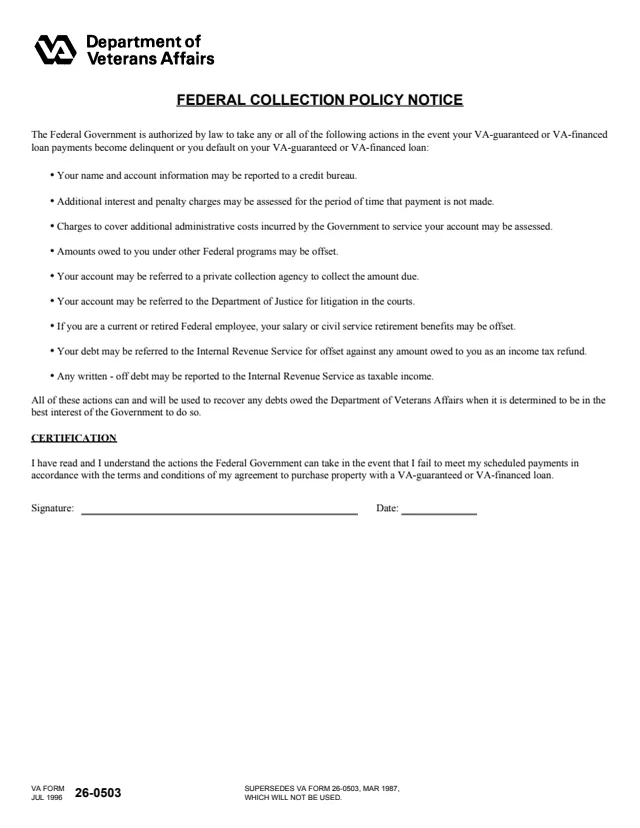 Page 1 of form 26-0503