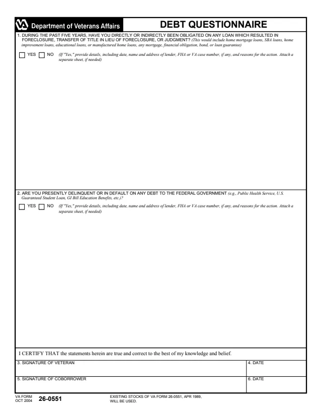 Page 1 of form 26-0551