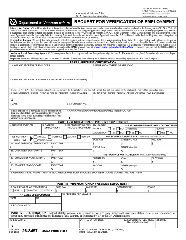 Page 1 of form 26-8497