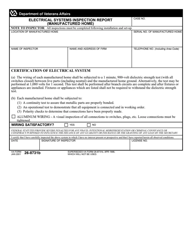 Page 1 of form 26-8731b