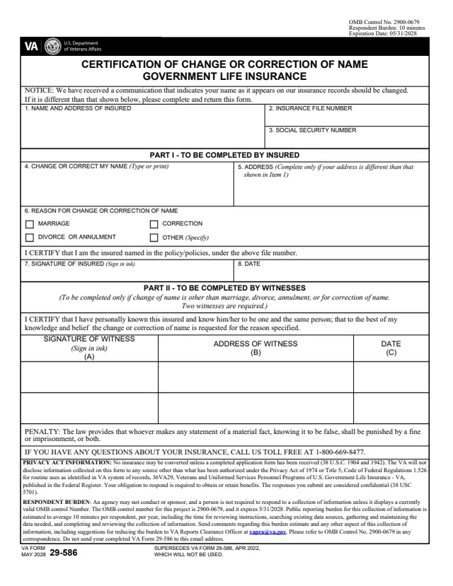 Page 1 of form 29-586