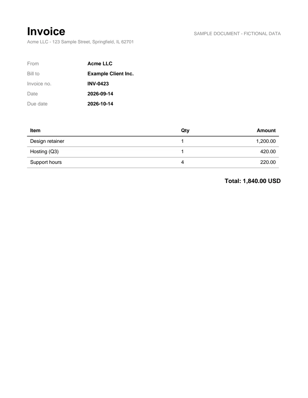 Invoice