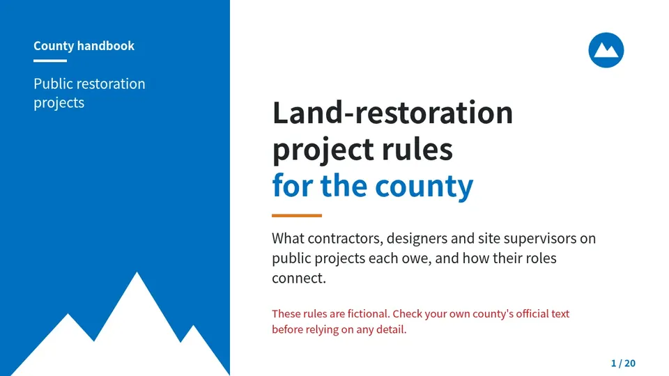 Cover page of the Beautify · Civic Blue example deck