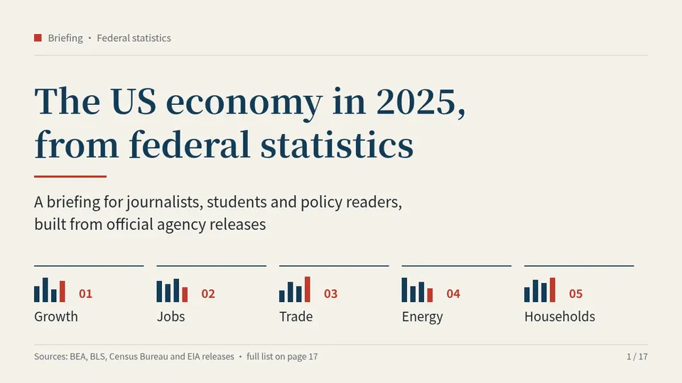 Cover page of the Data Journalism Briefing example deck