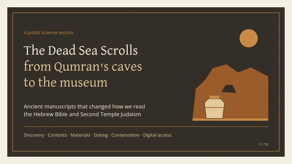 Cover page of the Desert Archive example deck