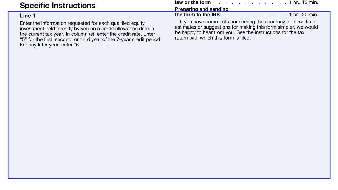 Line 1, columns (a) to (d) on page 3 of Form 8874: New Markets Credit, as printed by IRS