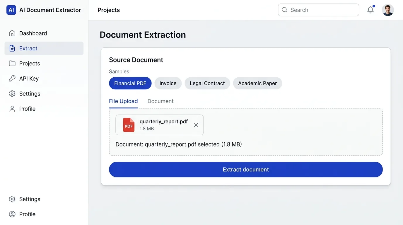 Start from a file or a sample