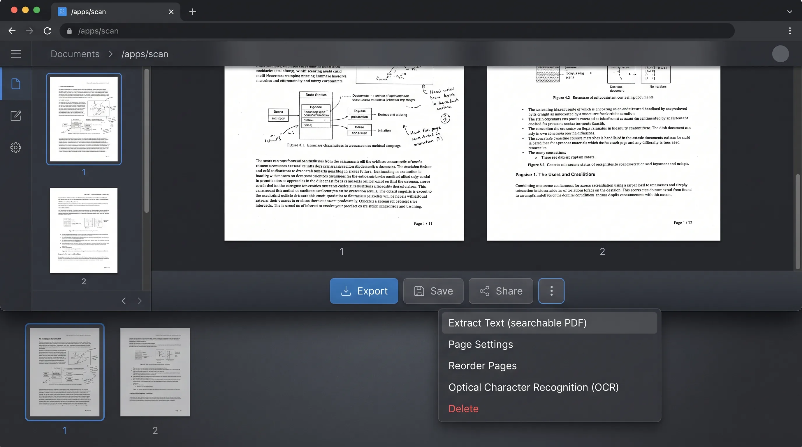 Export one PDF