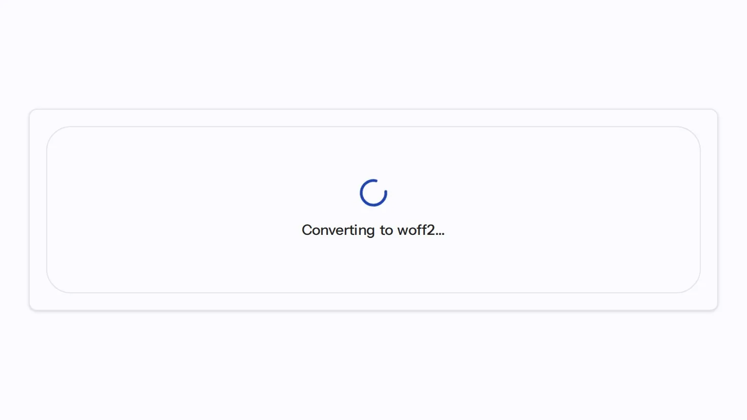 Add a font and watch it convert