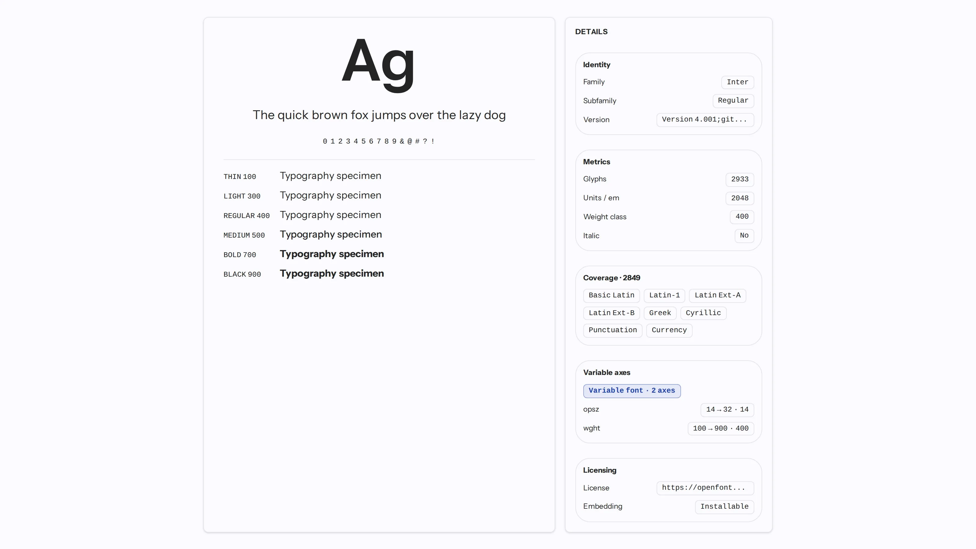 Inspect a font before you convert